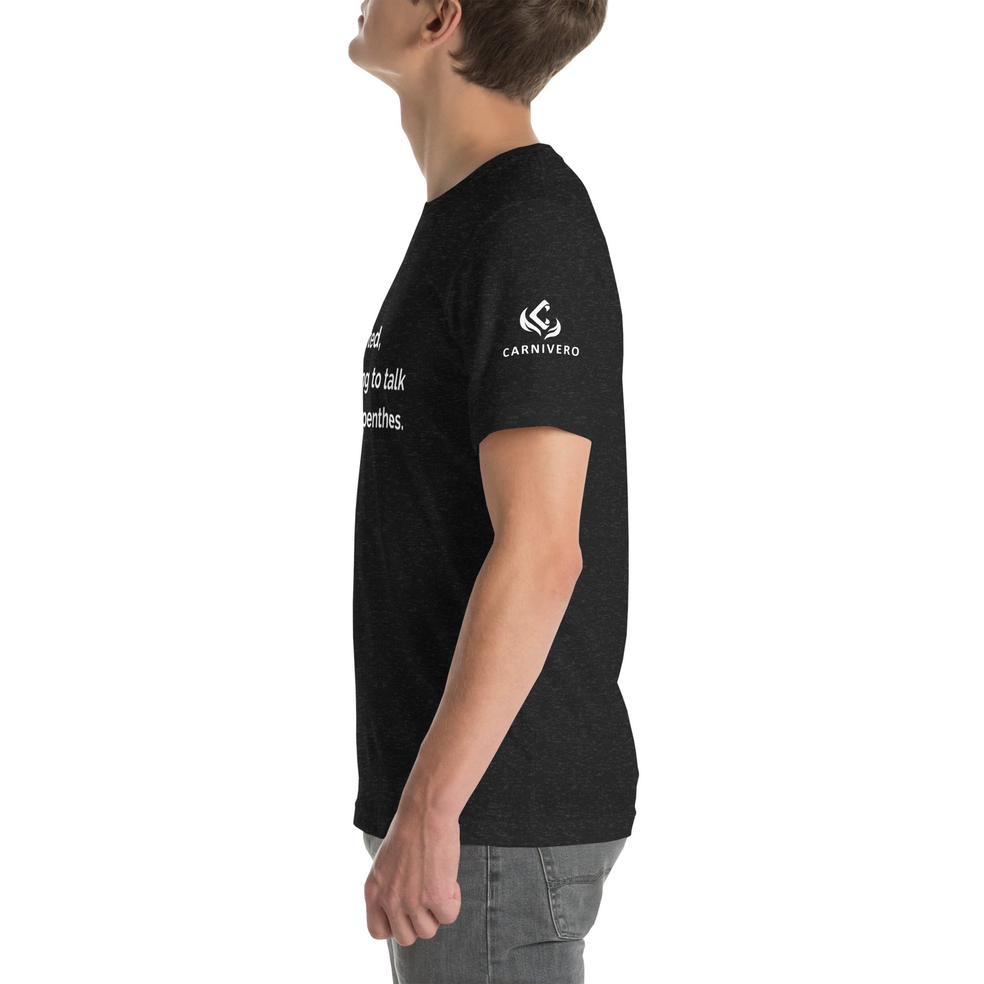 INTERESTING BUT NEGLIGIBLE Tシャツ Introverted, but willing to talk about Nepenthes Tee – Carnivero