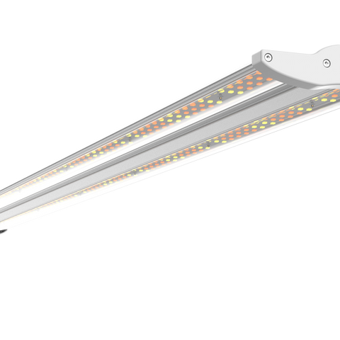 Florawave S40 grow light fixture with slim LED bar and curved white end cap